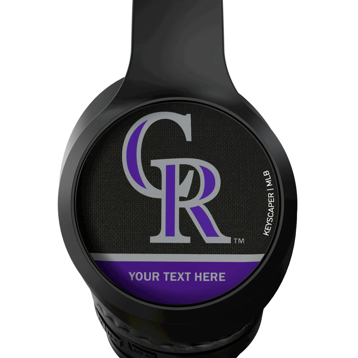 Colorado Rockies Personalized Endzone Solid Wireless Over-Ear Headphones With Case - Detail