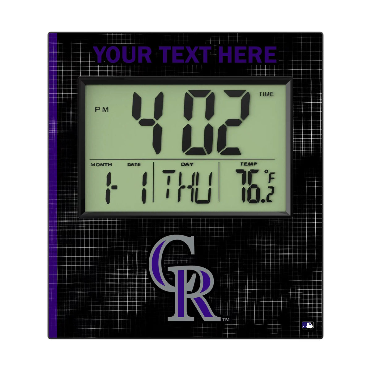 Colorado Rockies Personalized Hatch Wall Clock