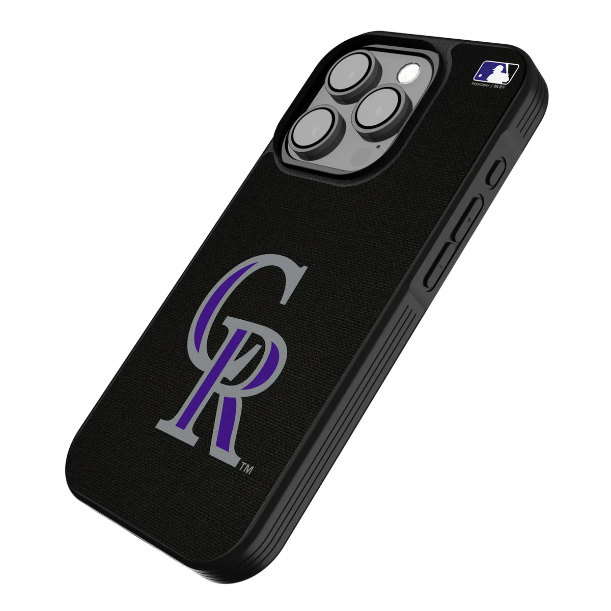 Colorado Rockies Solid iPhone Bump Phone Case for Apple iPhone - Isometric View