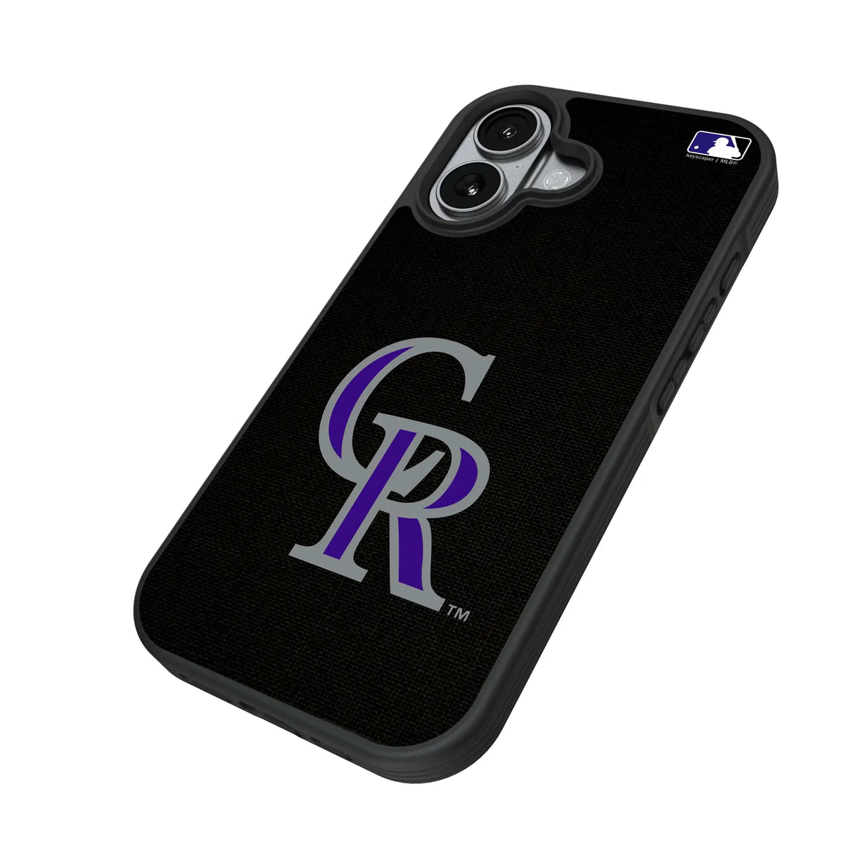 Colorado Rockies Solid iPhone Bump Phone Case for Apple iPhone - Isometric View#Device_iPhone 17