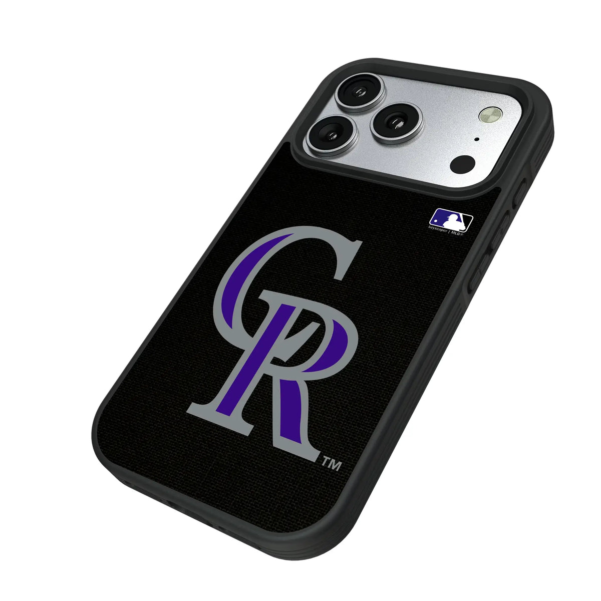 Colorado Rockies Solid iPhone Bump Phone Case for Apple iPhone - Isometric View#Device_iPhone 17 Pro