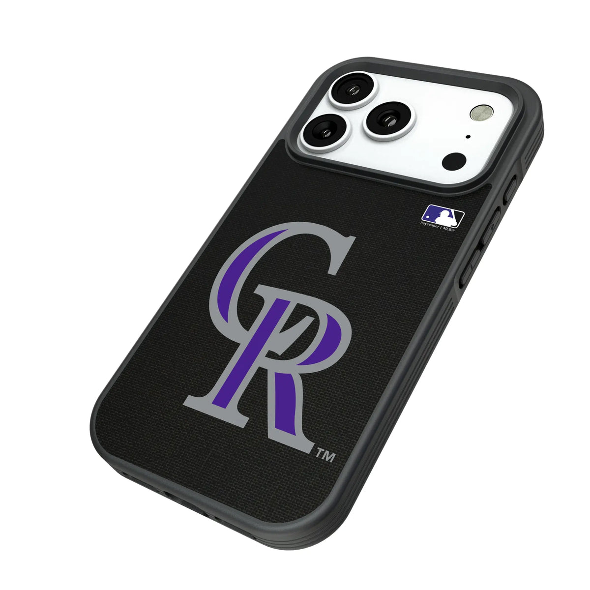 Colorado Rockies Solid iPhone Bump Phone Case for Apple iPhone - Isometric View#Device_iPhone 18 Pro