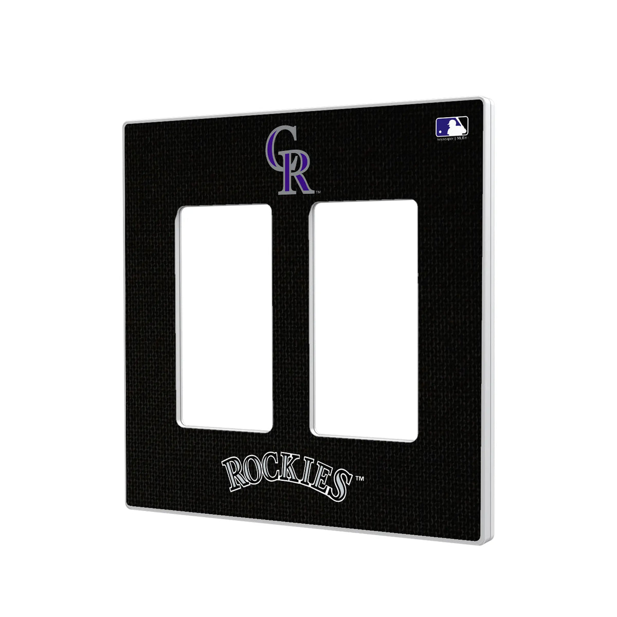 Colorado Rockies Solid Hidden-Screw Light Switch Plate#Style_Double Rocker