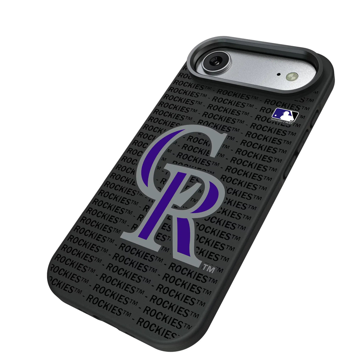 Colorado Rockies Text Backdrop iPhone Bump Phone Case for Apple iPhone - Isometric View#Device_iPhone Air
