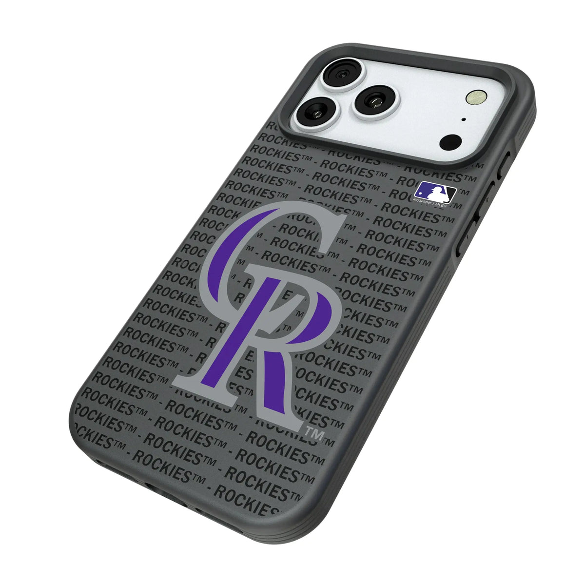Colorado Rockies Text Backdrop iPhone Bump Phone Case for Apple iPhone - Isometric View#Device_iPhone 18 Pro Max