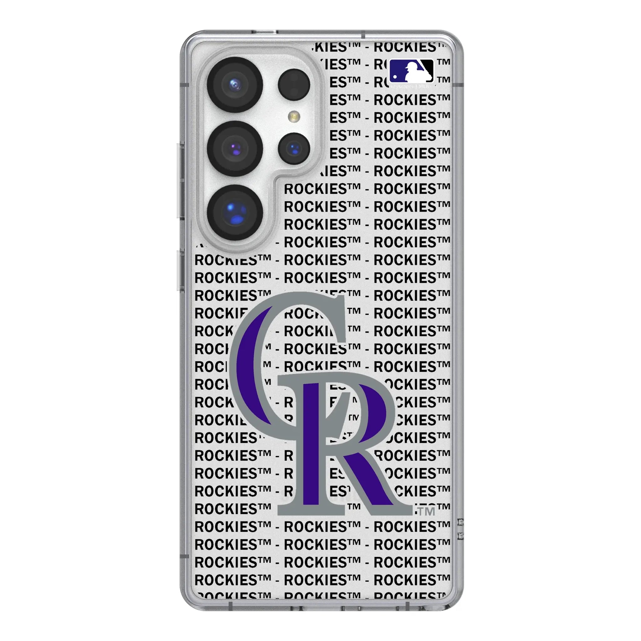 Colorado Rockies Text Backdrop Galaxy Clear Phone Case for Samsung Galaxy#Device_Galaxy S25 Ultra