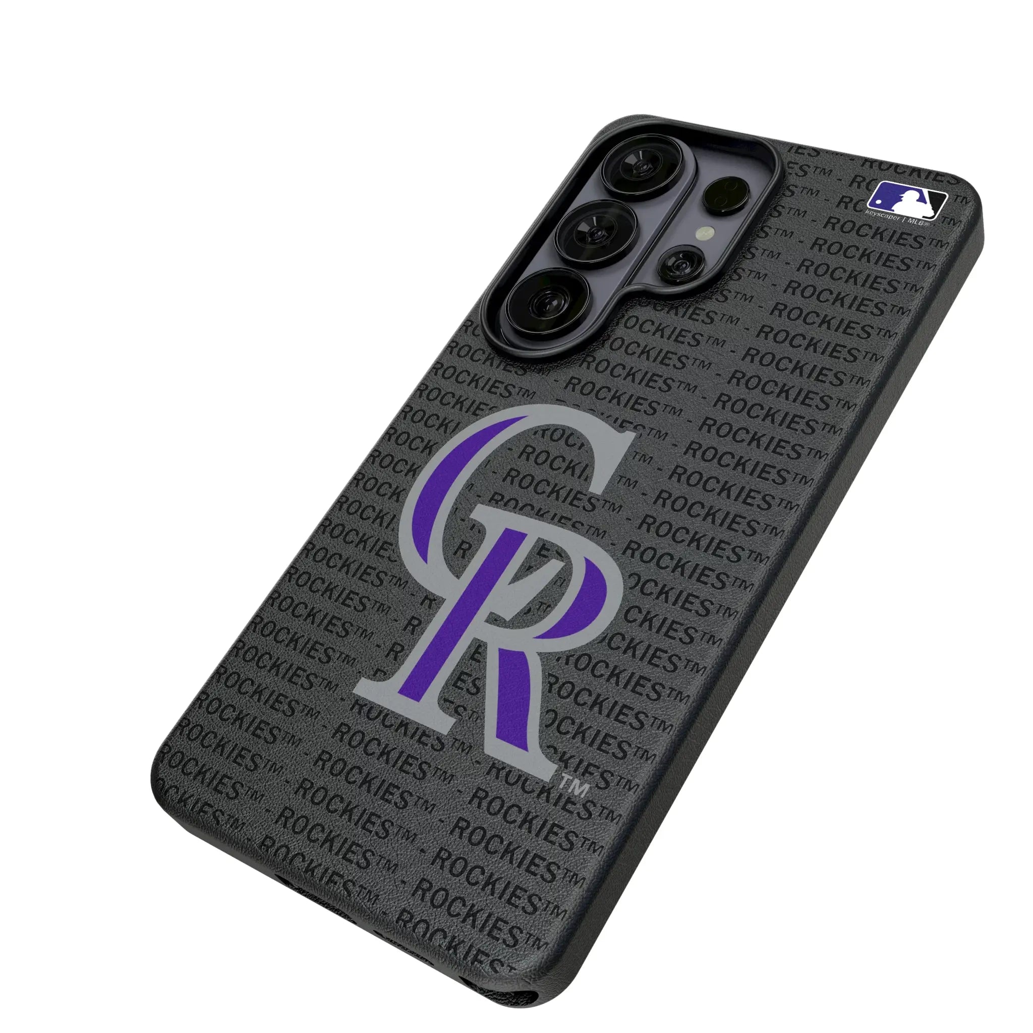 Colorado Rockies Text Backdrop Galaxy MagSafe Compatible Phone Case for Samsung Galaxy - Isometric View#Device_Galaxy S26 Ultra
