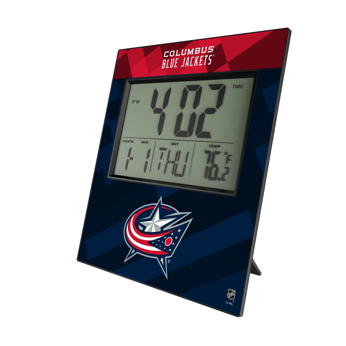 Columbus Blue Jackets Color Block Wall Clock