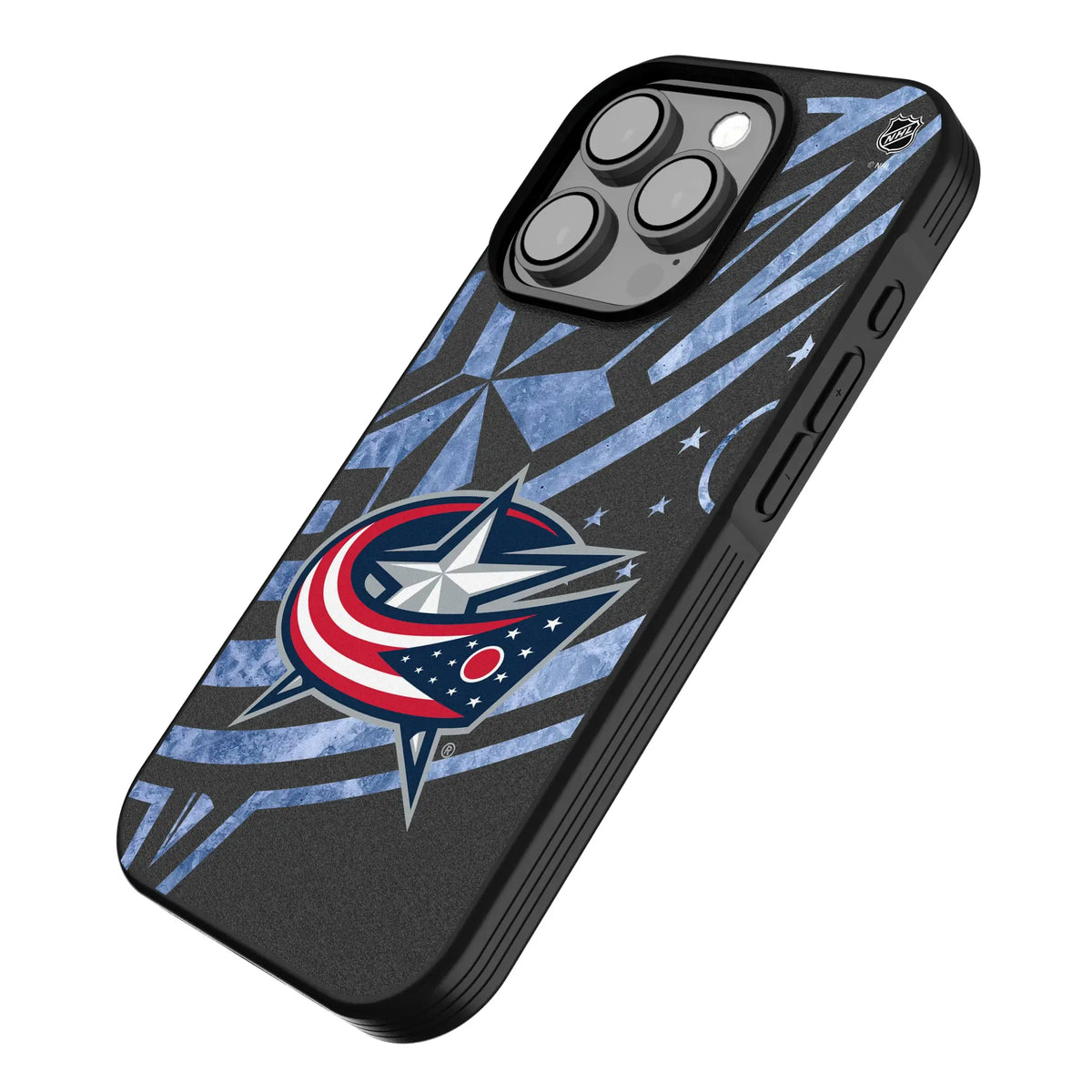 Columbus Blue Jackets Ice Tilt iPhone Bump Phone Case for Apple iPhone - Isometric View