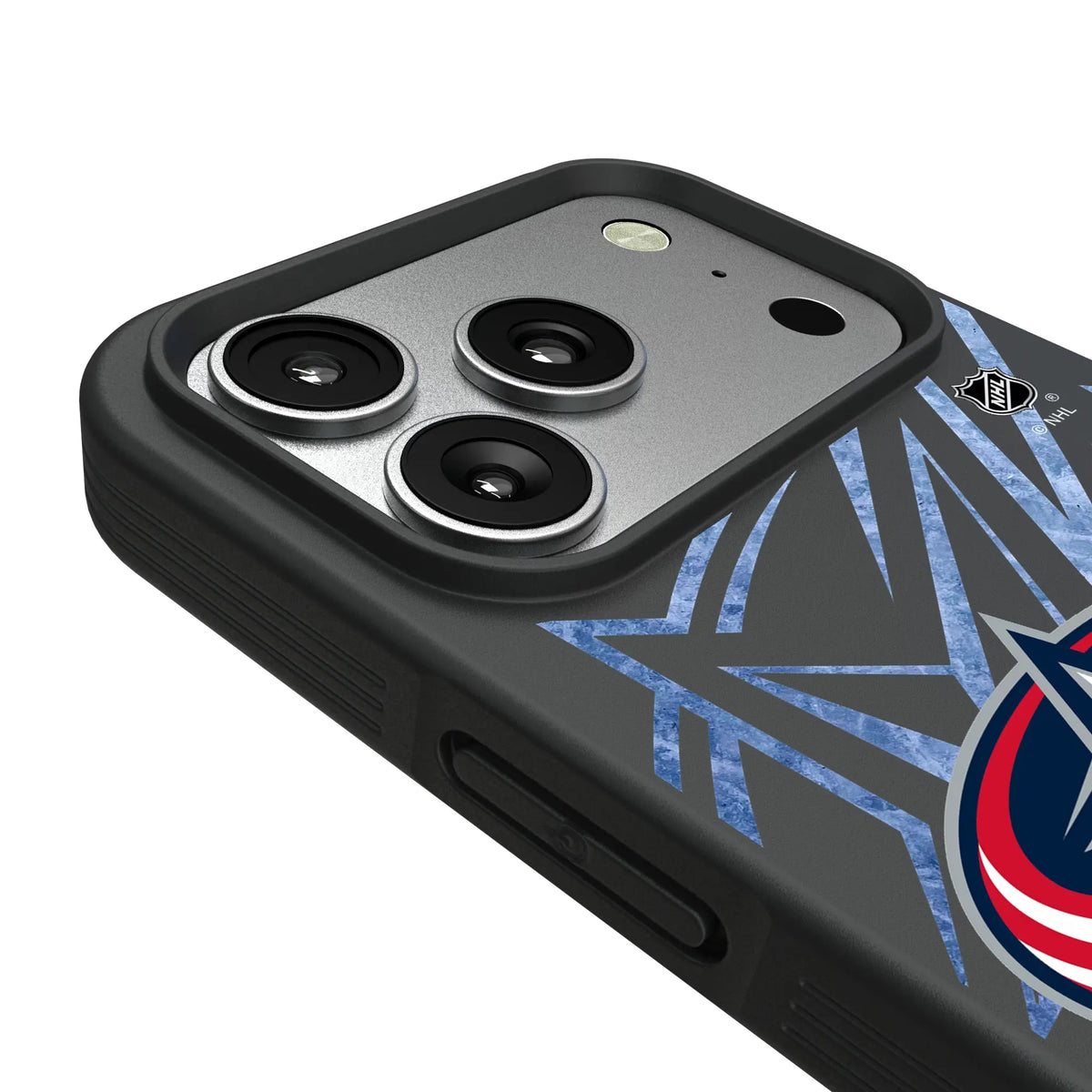 Columbus Blue Jackets Ice Tilt iPhone Bump Phone Case for Apple iPhone - Detail#Device_iPhone 17 Pro