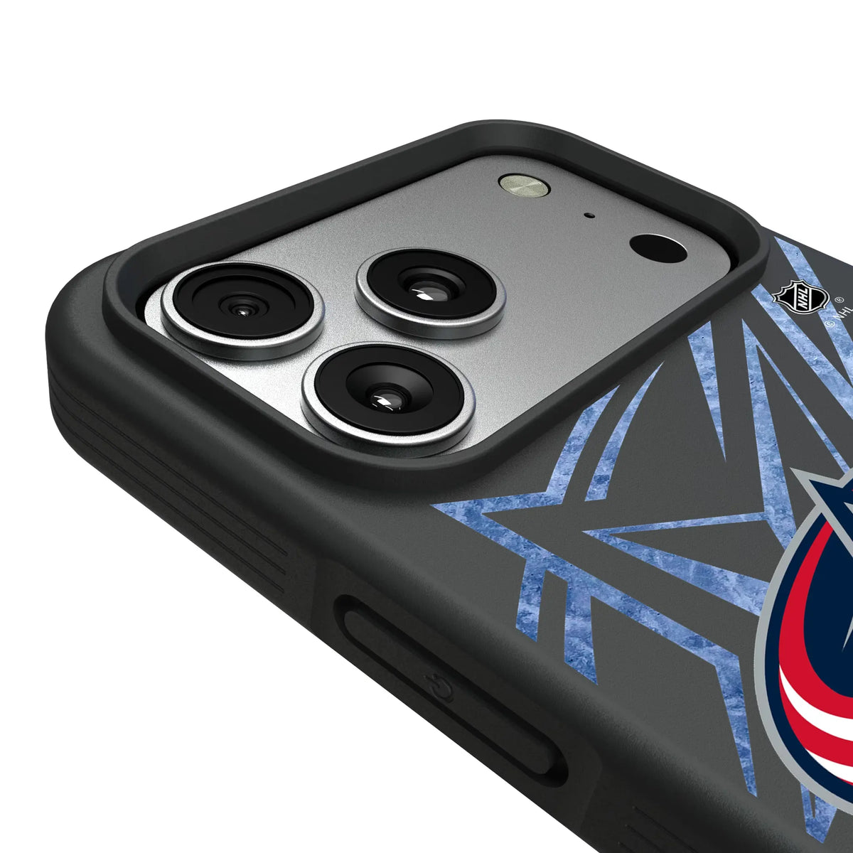 Columbus Blue Jackets Ice Tilt iPhone Bump Phone Case for Apple iPhone - Detail#Device_iPhone 17 Pro Max