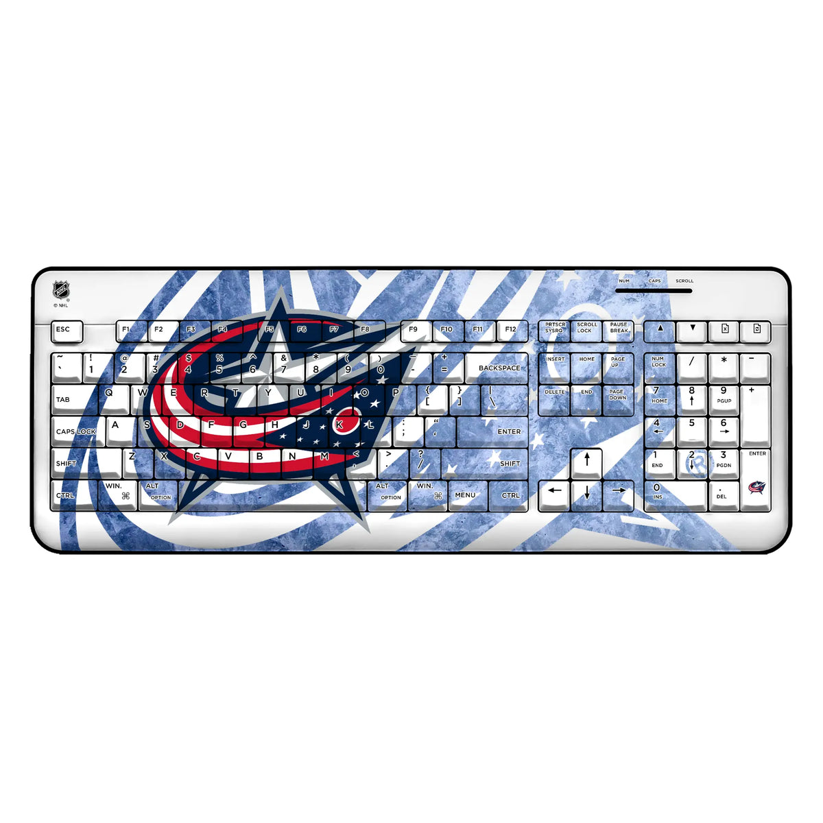 Columbus Blue Jackets Ice Tilt Wireless USB Keyboard