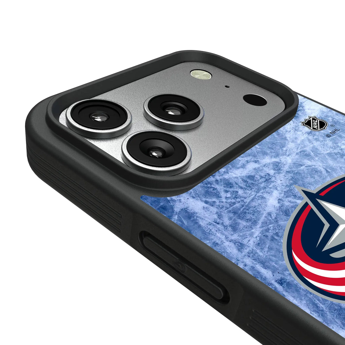 Columbus Blue Jackets Ice Wordmark iPhone Bump Phone Case for Apple iPhone - Detail#Device_iPhone 17 Pro