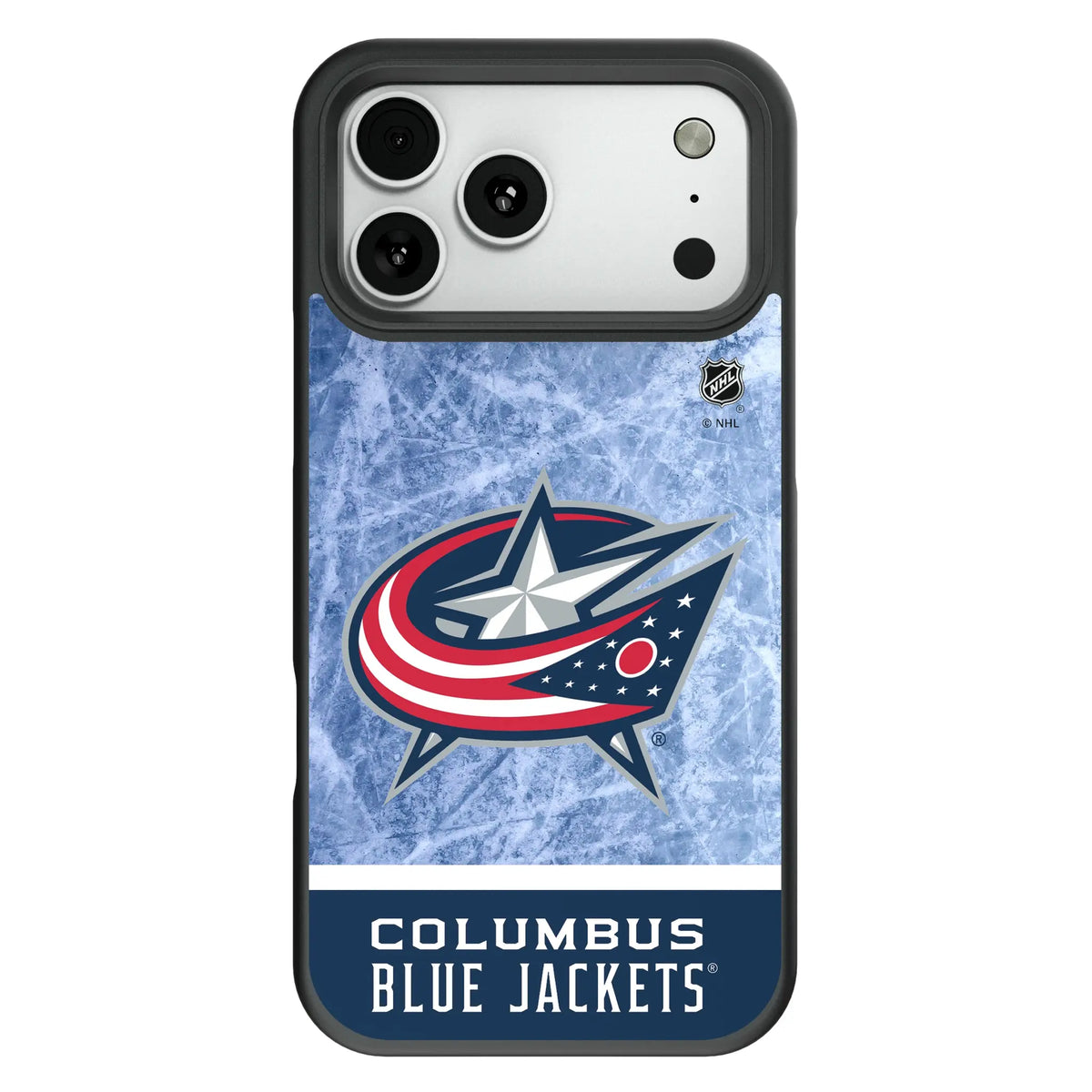 Columbus Blue Jackets Ice Wordmark Bump Phone Case for Apple iPhone