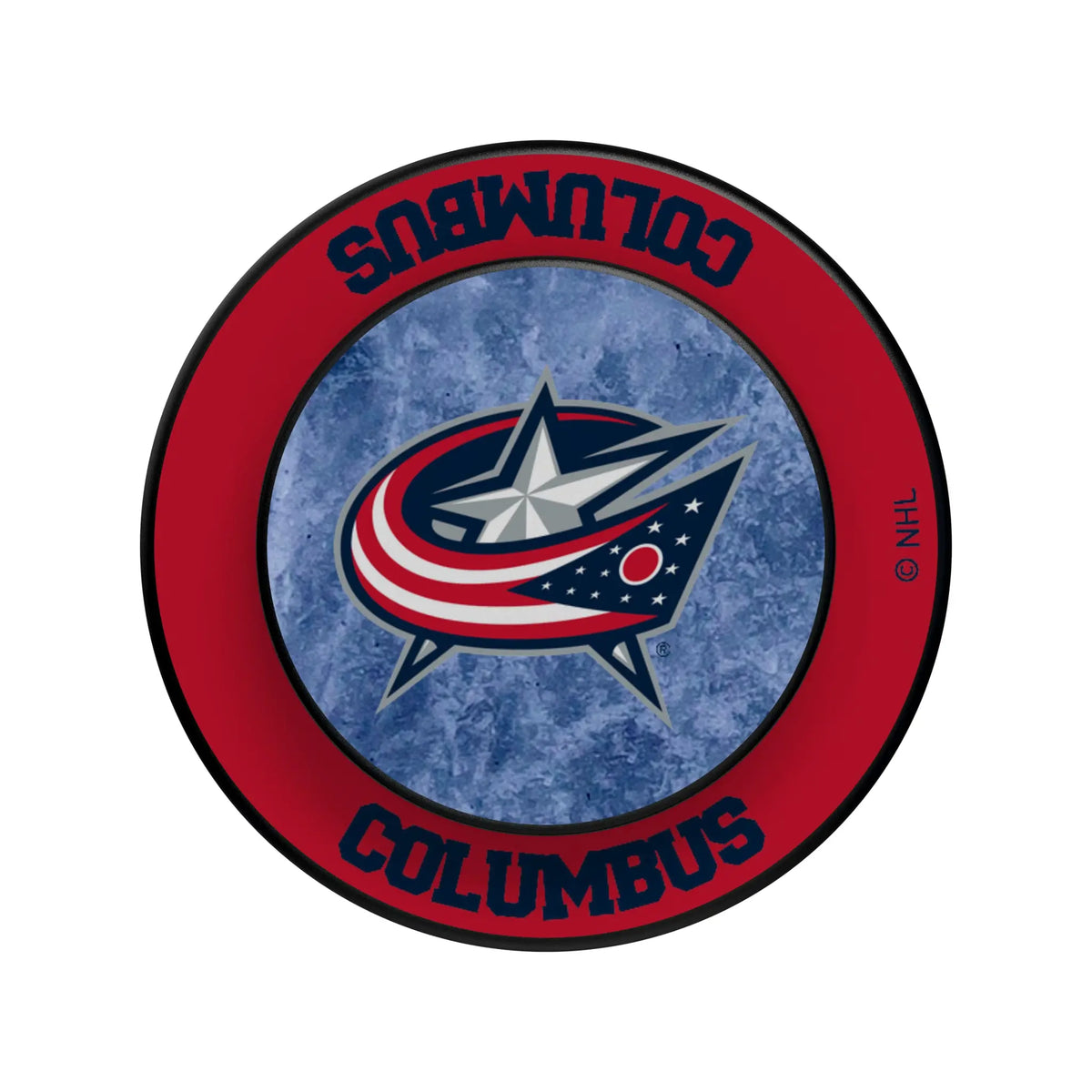 Columbus Blue Jackets Ice Wordmark Popsockets Round Magnetic