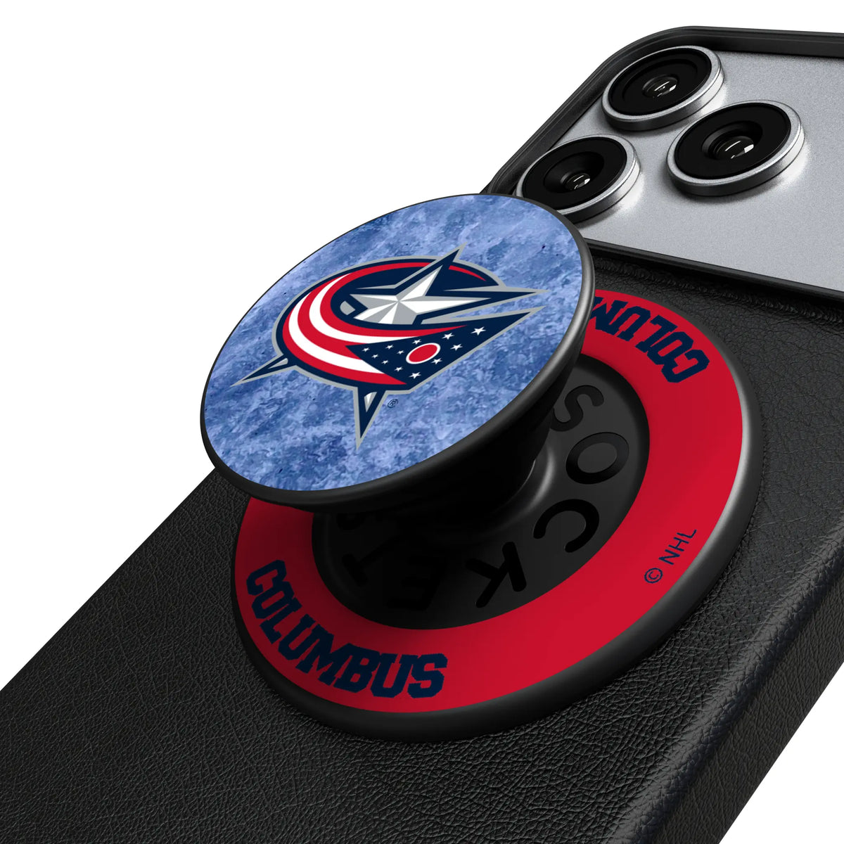 Columbus Blue Jackets Ice Wordmark Popsockets Round Magnetic