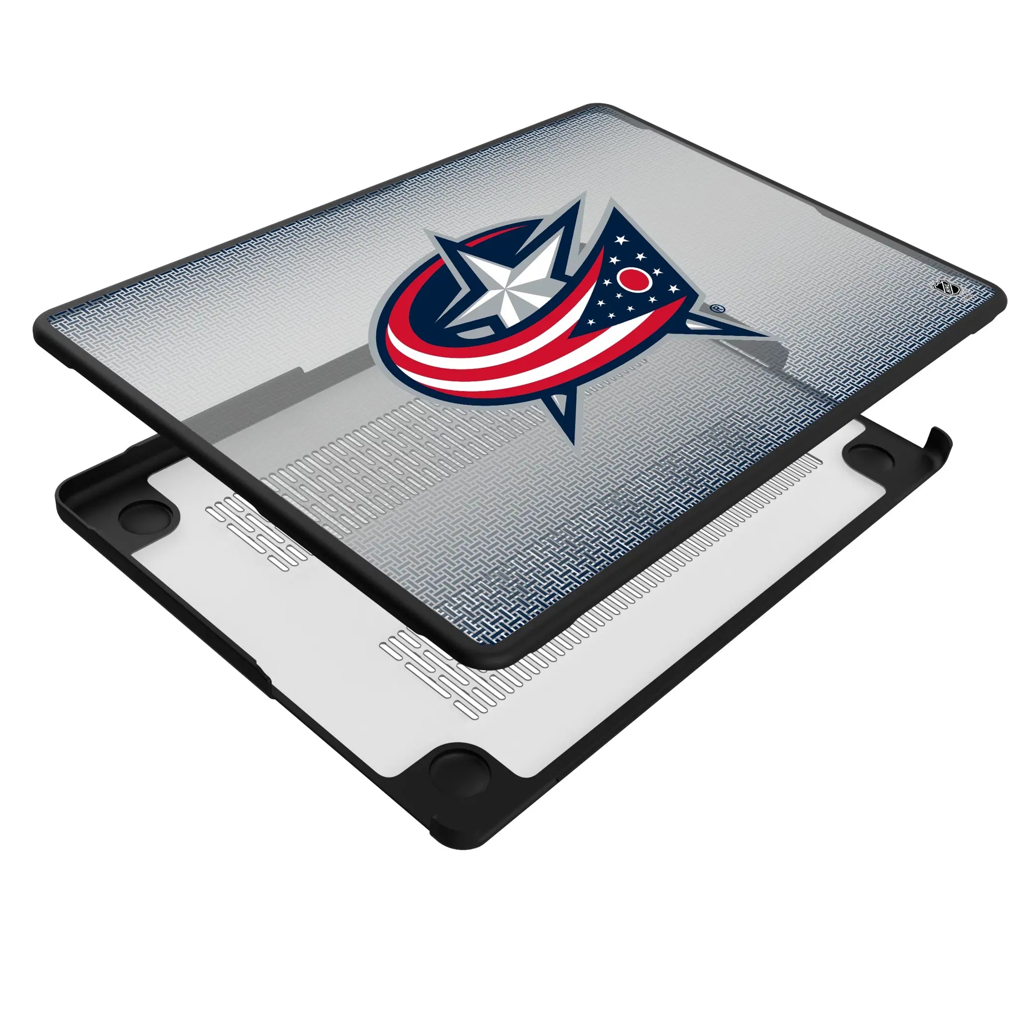 Columbus Blue Jackets Linen MacBook Laptop Case for Apple MacBook - Isometric View