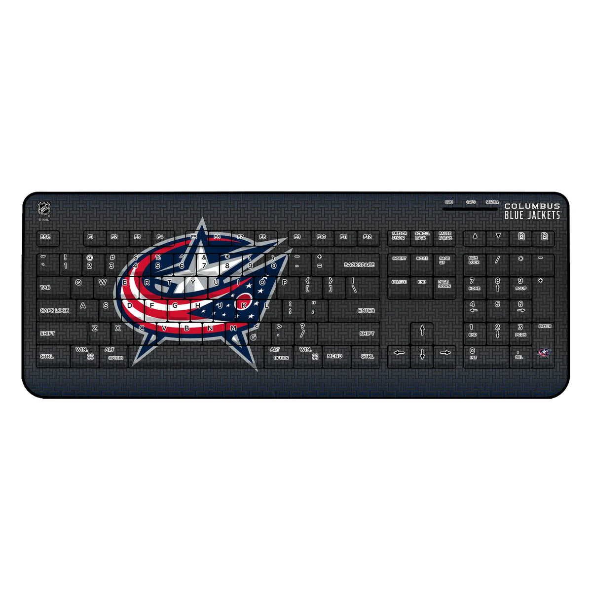 Columbus Blue Jackets Linen Wireless USB Keyboard