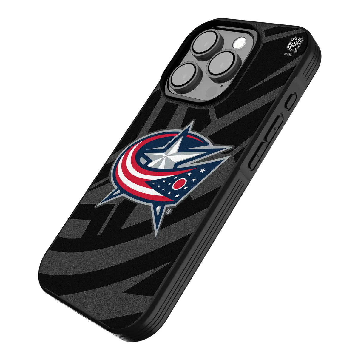 Columbus Blue Jackets Monocolor Tilt iPhone Bump Phone Case for Apple iPhone - Isometric View