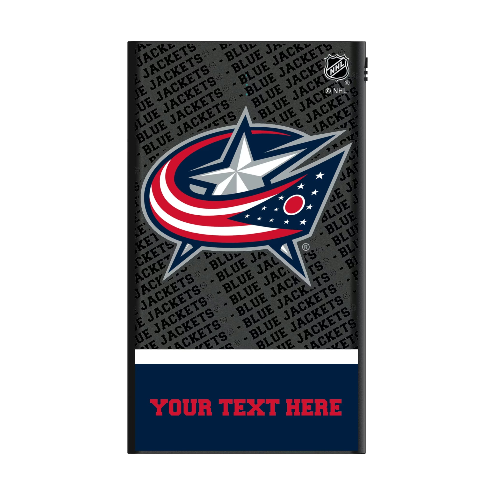 Columbus Blue Jackets Personalized EndZone Plus 5000mAh Flat Powerbank