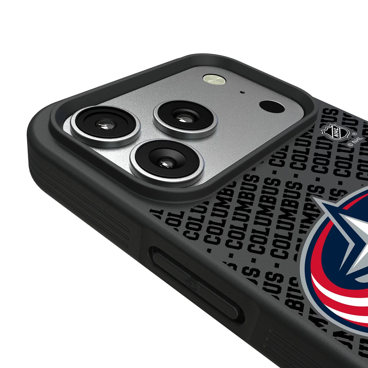 Columbus Blue Jackets Personalized EndZone Plus iPhone Bump Phone Case for Apple iPhone - Detail#Device_iPhone 17 Pro