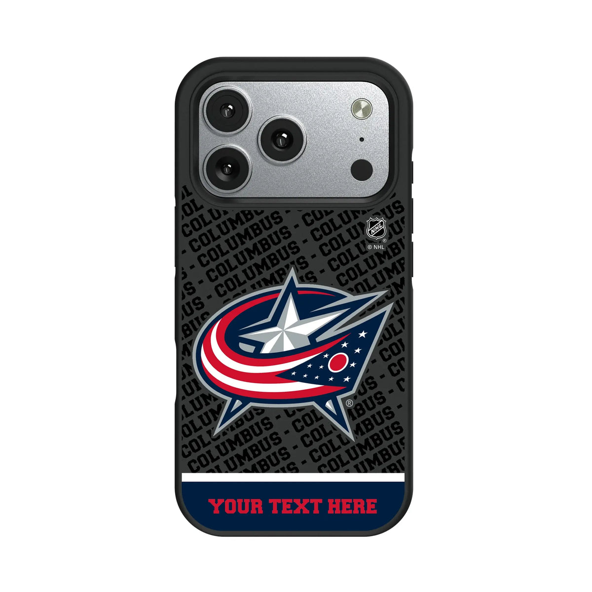 Columbus Blue Jackets Personalized EndZone Plus iPhone Bump Phone Case for Apple iPhone#Device_iPhone 17 Pro