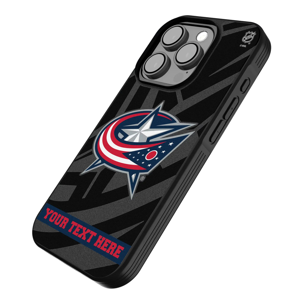 Columbus Blue Jackets Personalized Tilt iPhone Bump Phone Case for Apple iPhone - Isometric View