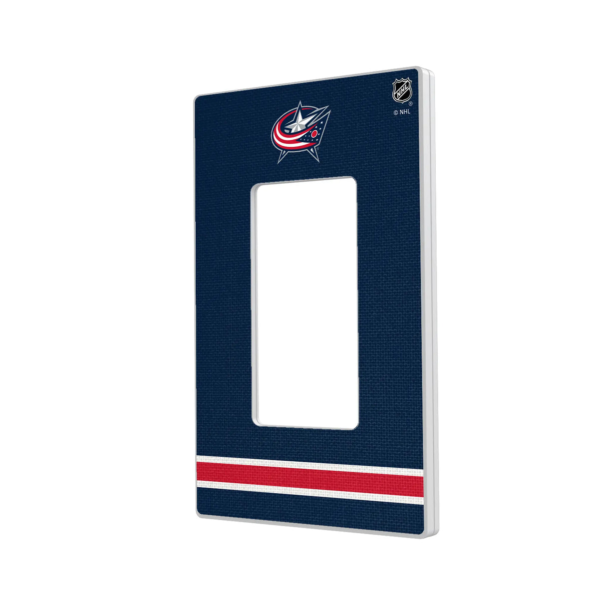 Columbus Blue Jackets Stripe Hidden-Screw Light Switch Plate#Style_Single Rocker