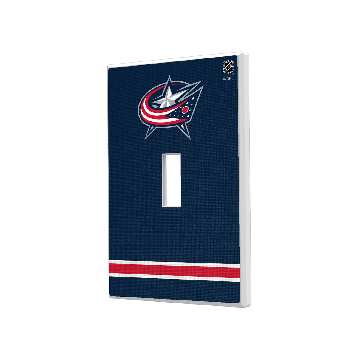 Columbus Blue Jackets Stripe Hidden-Screw Light Switch Plate#Style_Single Toggle