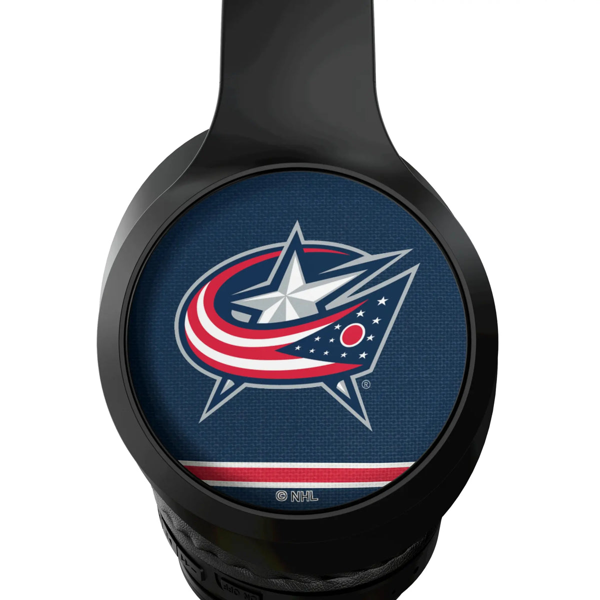 Columbus Blue Jackets Stripe Wireless Over-Ear Headphones With Case - Detail