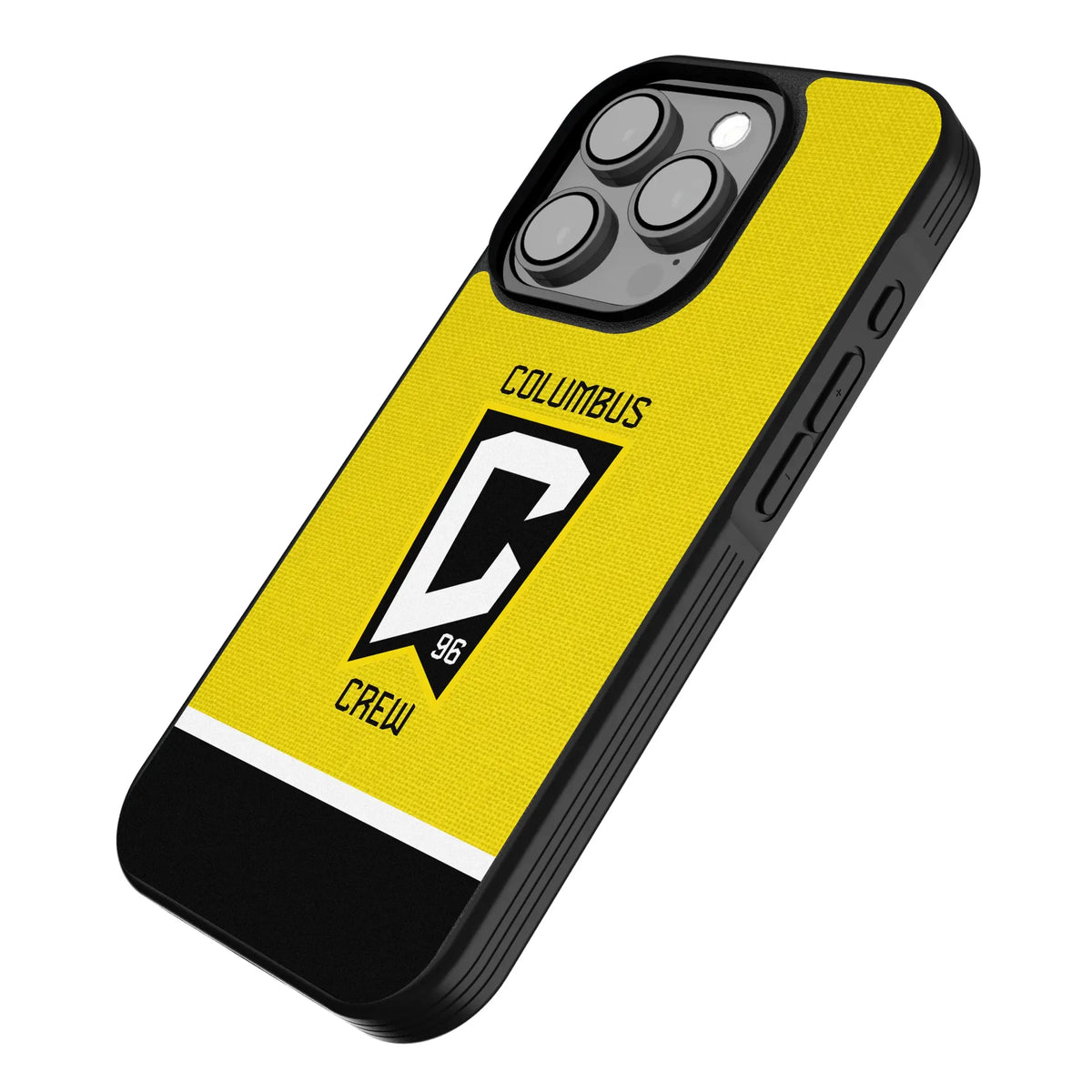 Columbus Crew Endzone Solid iPhone Bump Phone Case for Apple iPhone - Isometric View