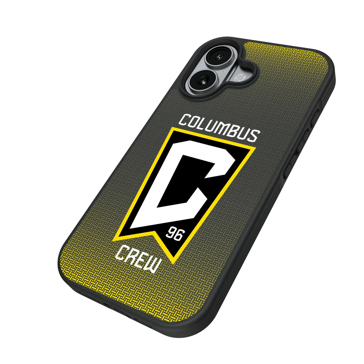 Columbus Crew Linen iPhone Bump Phone Case for Apple iPhone - Isometric View#Device_iPhone 17