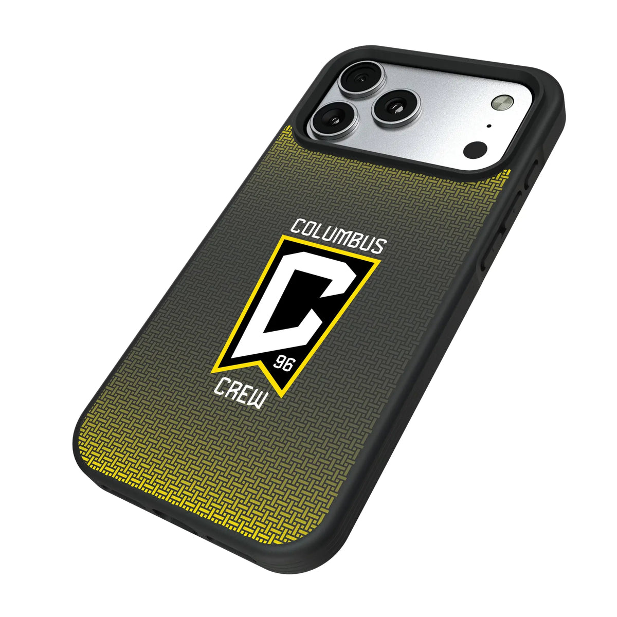 Columbus Crew Linen iPhone Bump Phone Case for Apple iPhone - Isometric View#Device_iPhone 17 Pro Max