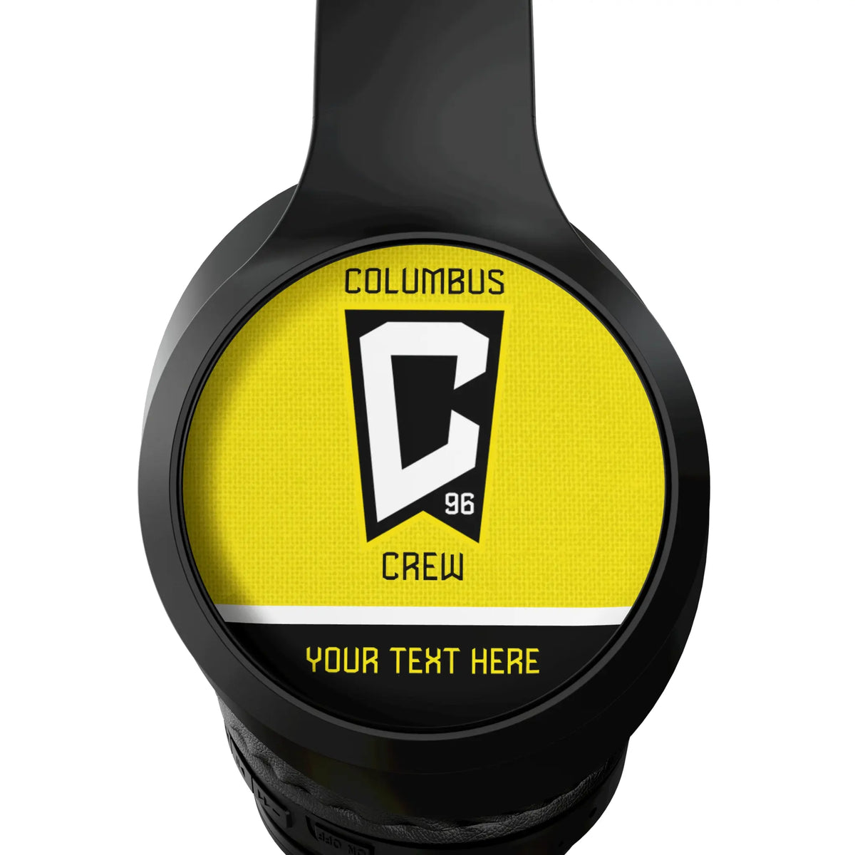 Columbus Crew Personalized Endzone Solid Wireless Over-Ear Headphones With Case - Detail