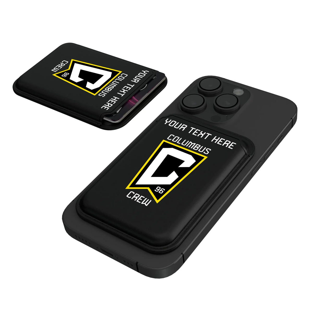 Columbus Crew Personalized Insignia Black Magnetic Credit Card Wallet
