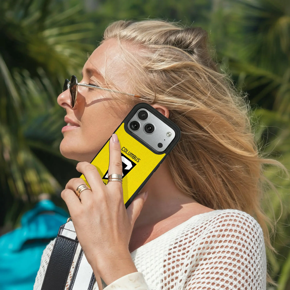 Columbus Crew Personalized Stripe iPhone Bump Phone Case for Apple iPhone - Lifestyle#Device_iPhone 17 Pro