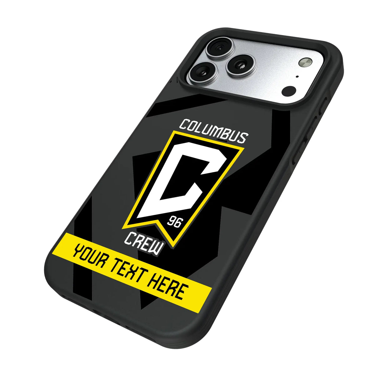 Columbus Crew Personalized Tilt iPhone Bump Phone Case for Apple iPhone - Isometric View#Device_iPhone 17 Pro Max