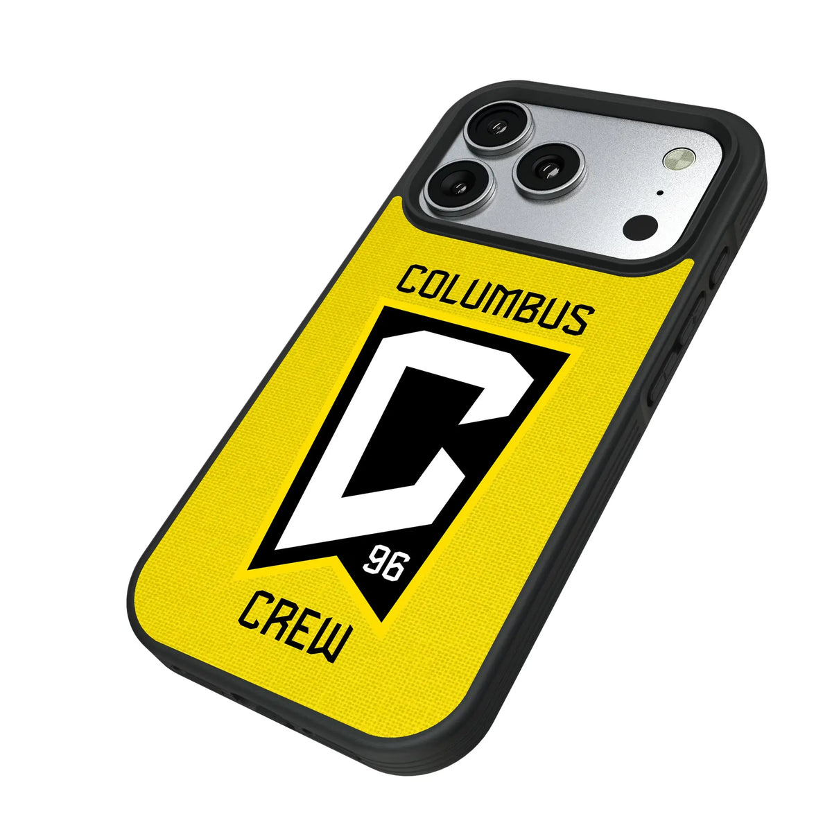 Columbus Crew Solid iPhone Bump Phone Case for Apple iPhone - Isometric View#Device_iPhone 17 Pro