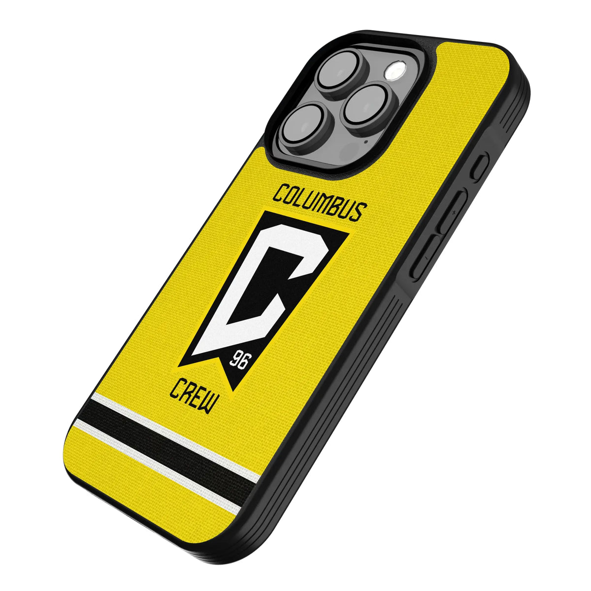 Columbus Crew Stripe iPhone Bump Phone Case for Apple iPhone - Isometric View