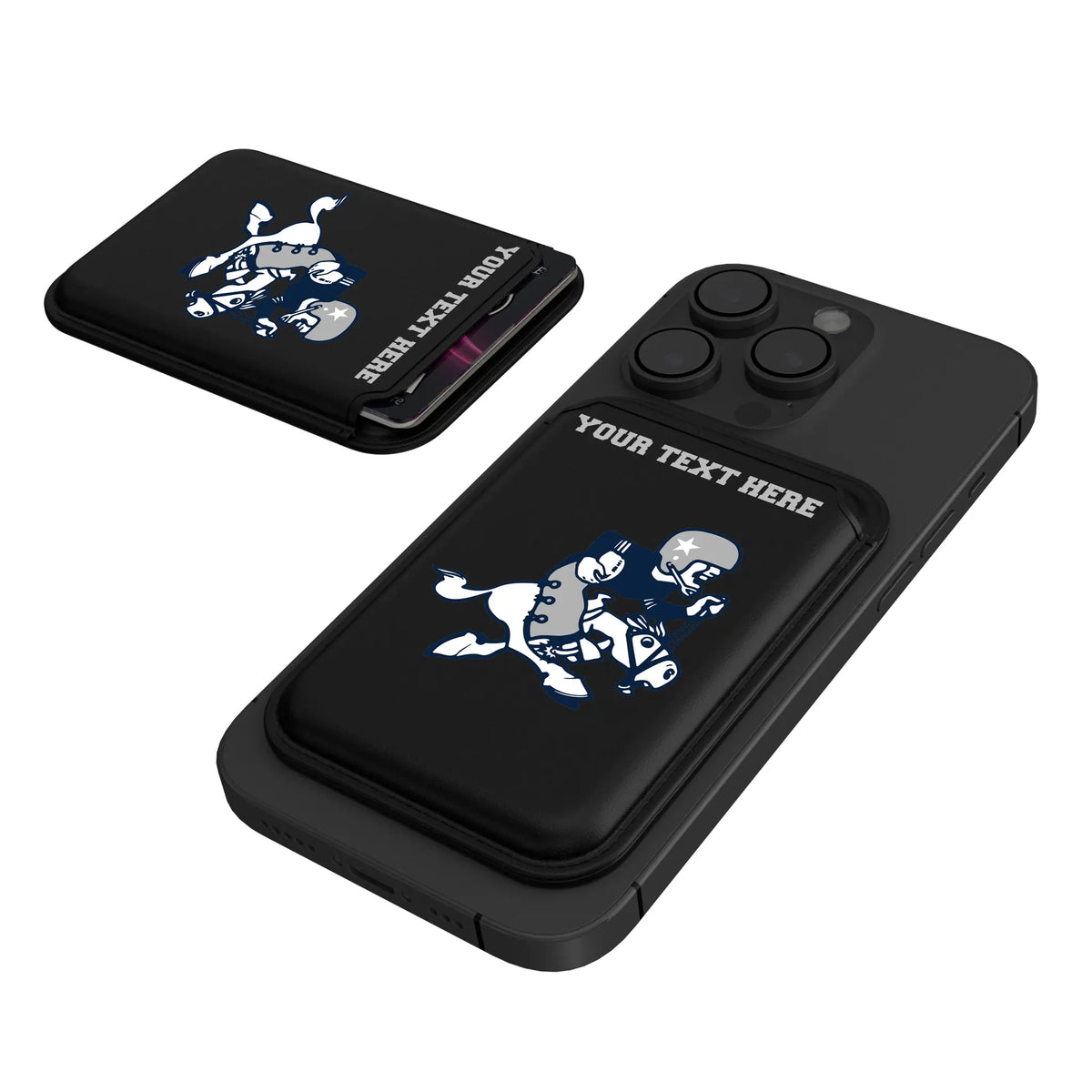 Dallas Cowboys 1966-1969 Historic Collection Personalized Insignia Black Magnetic Credit Card Wallet