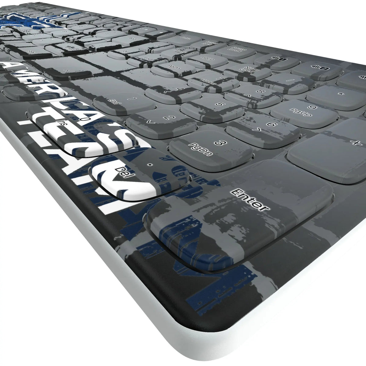 Dallas Cowboys Brick KKB605 Curved Wireless Keyboard - Detail