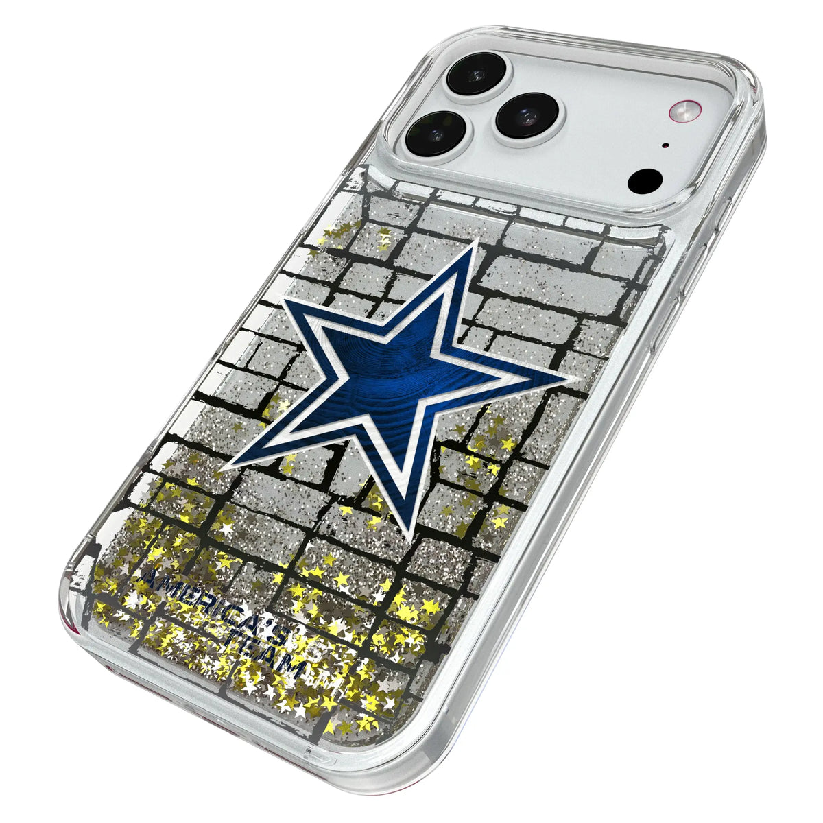 Dallas Cowboys Brick iPhone Glitter Phone Case for Apple iPhone - Isometric View#Device_iPhone 18 Pro Max