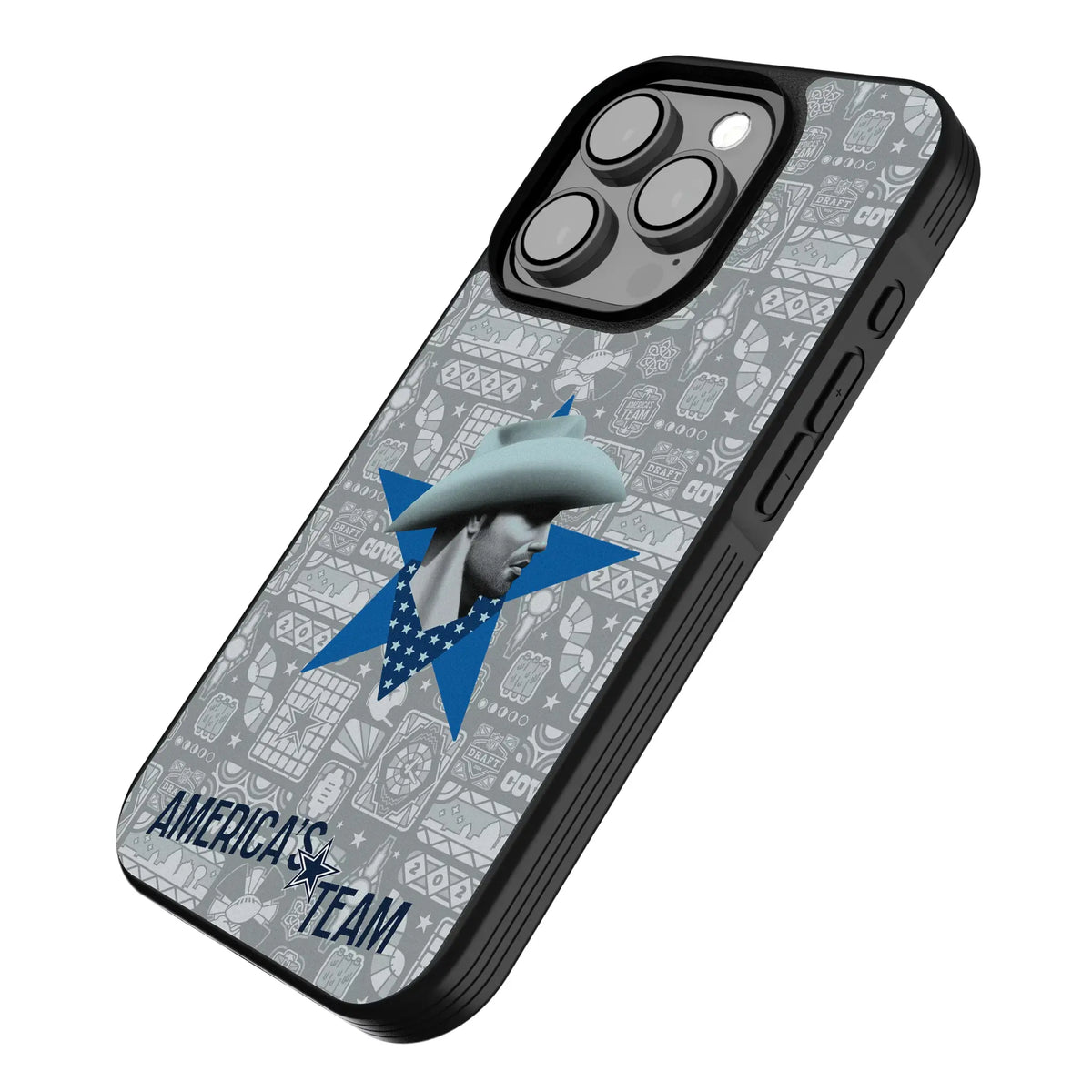 Dallas Cowboys Deco iPhone Bump Phone Case for Apple iPhone - Isometric View