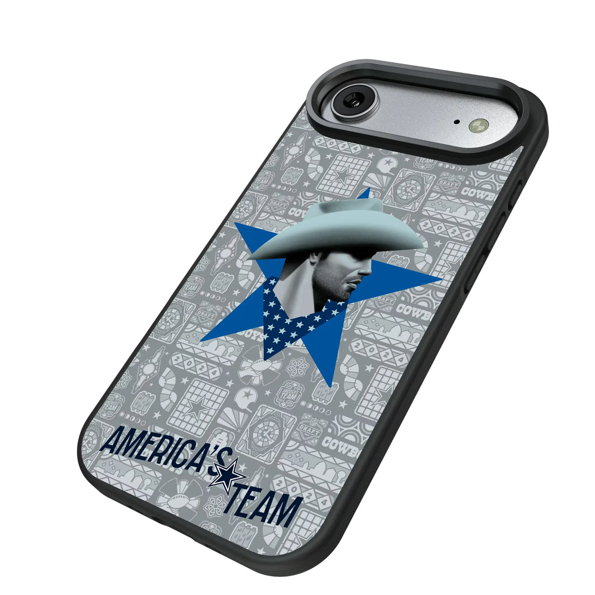 Dallas Cowboys Deco iPhone Bump Phone Case for Apple iPhone - Isometric View#Device_iPhone Air