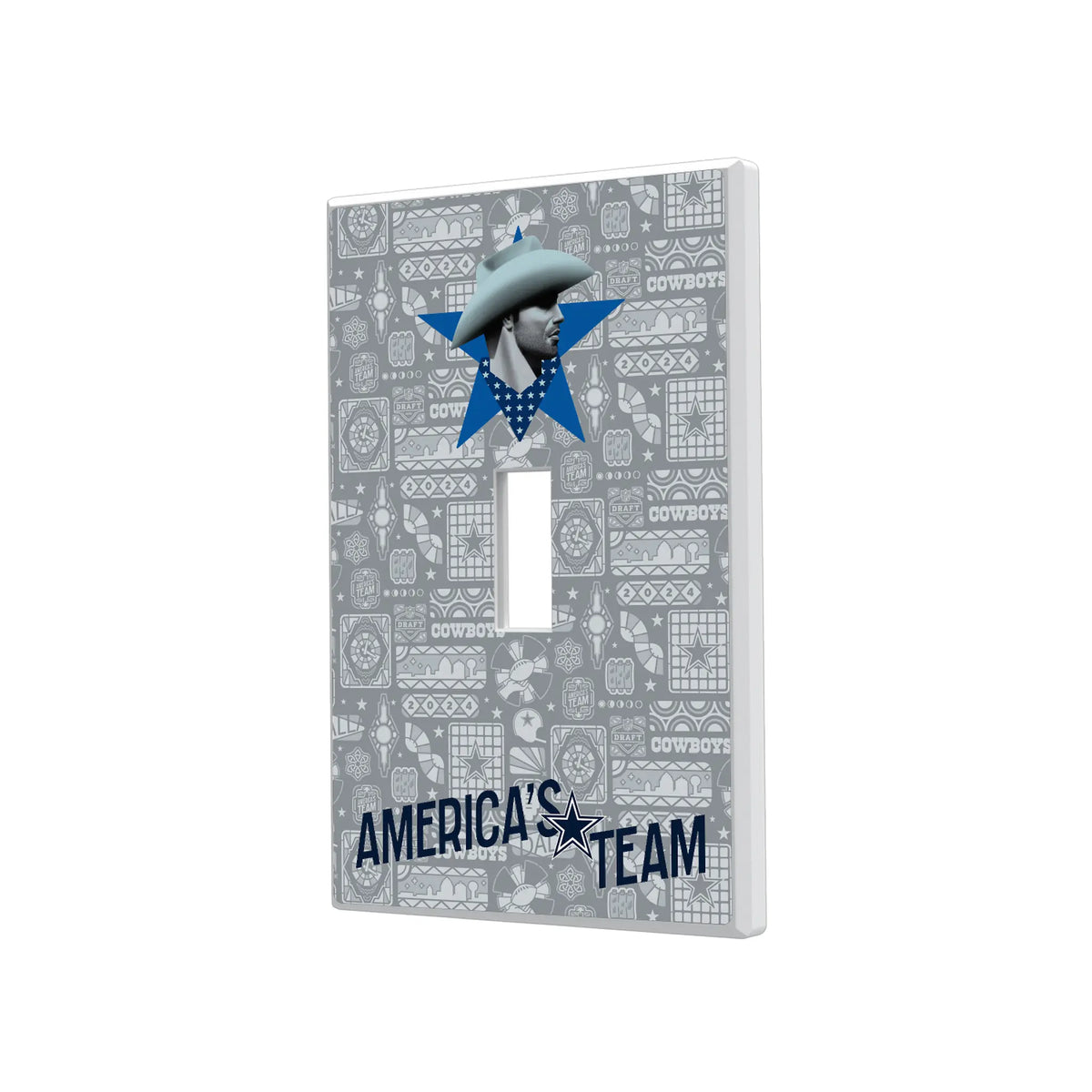 Dallas Cowboys Deco Hidden-Screw Light Switch Plate#Style_Single Toggle