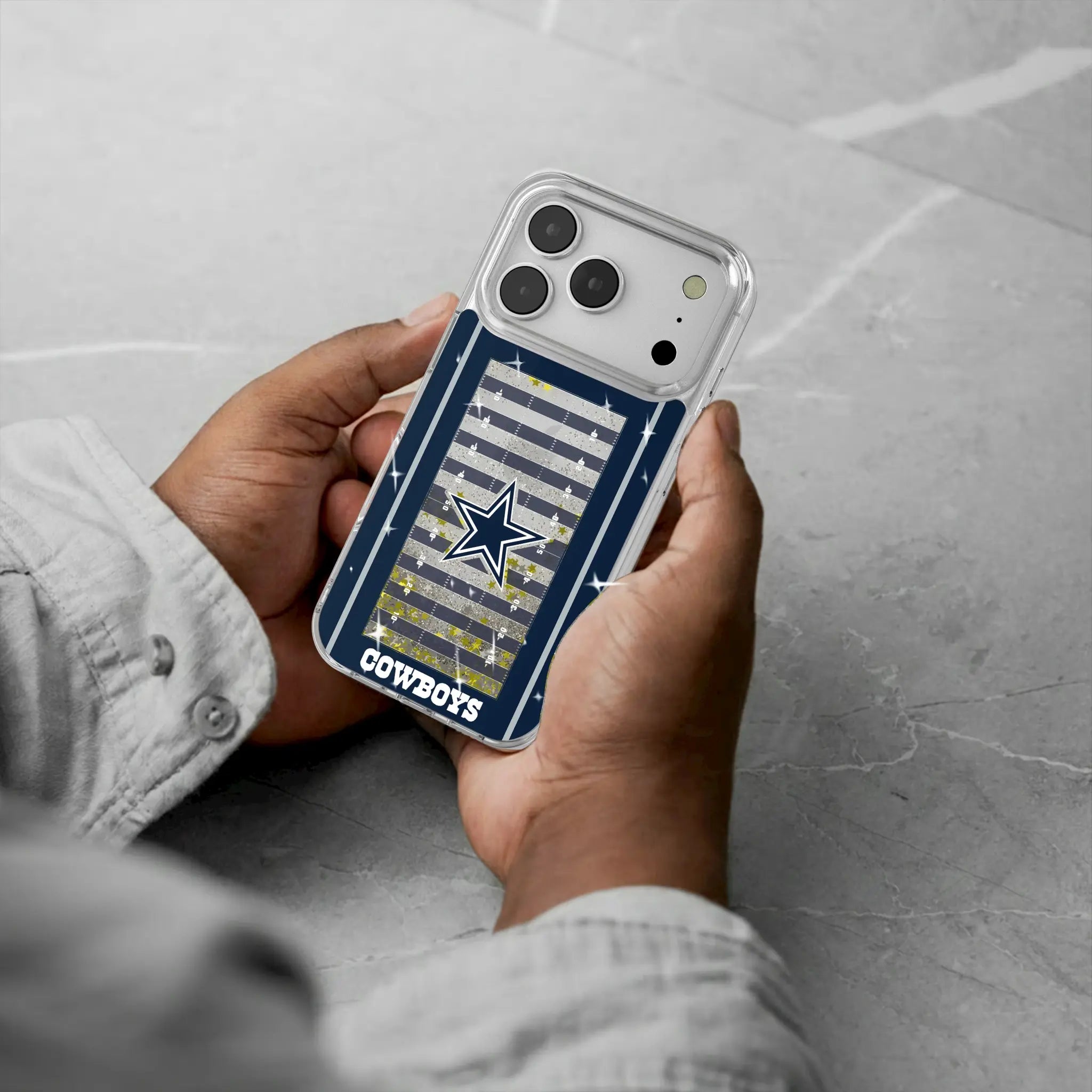 Dallas Cowboys Field iPhone Glitter Phone Case for Apple iPhone - Lifestyle