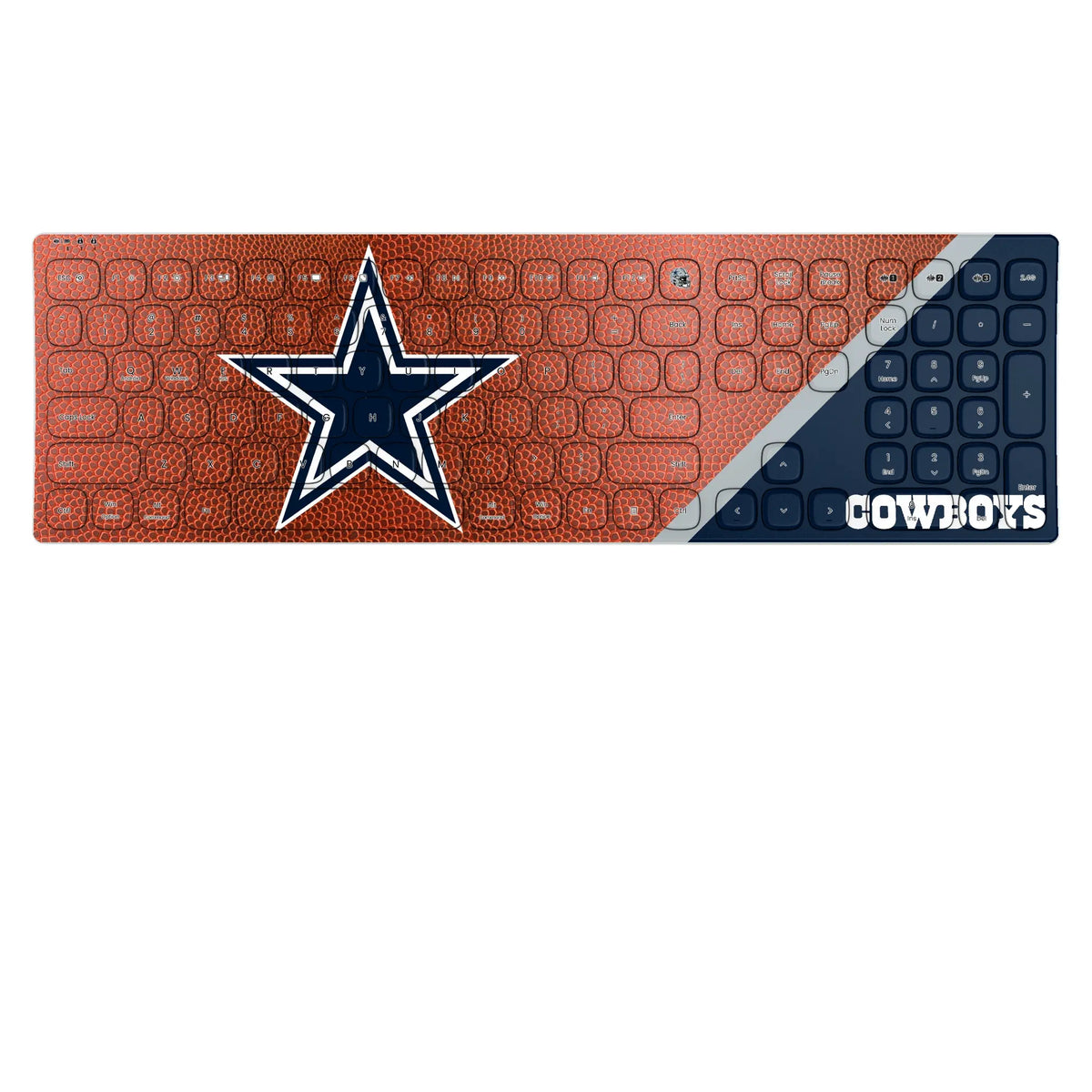 Dallas Cowboys Football KKB605 Curved Wireless Keyboard