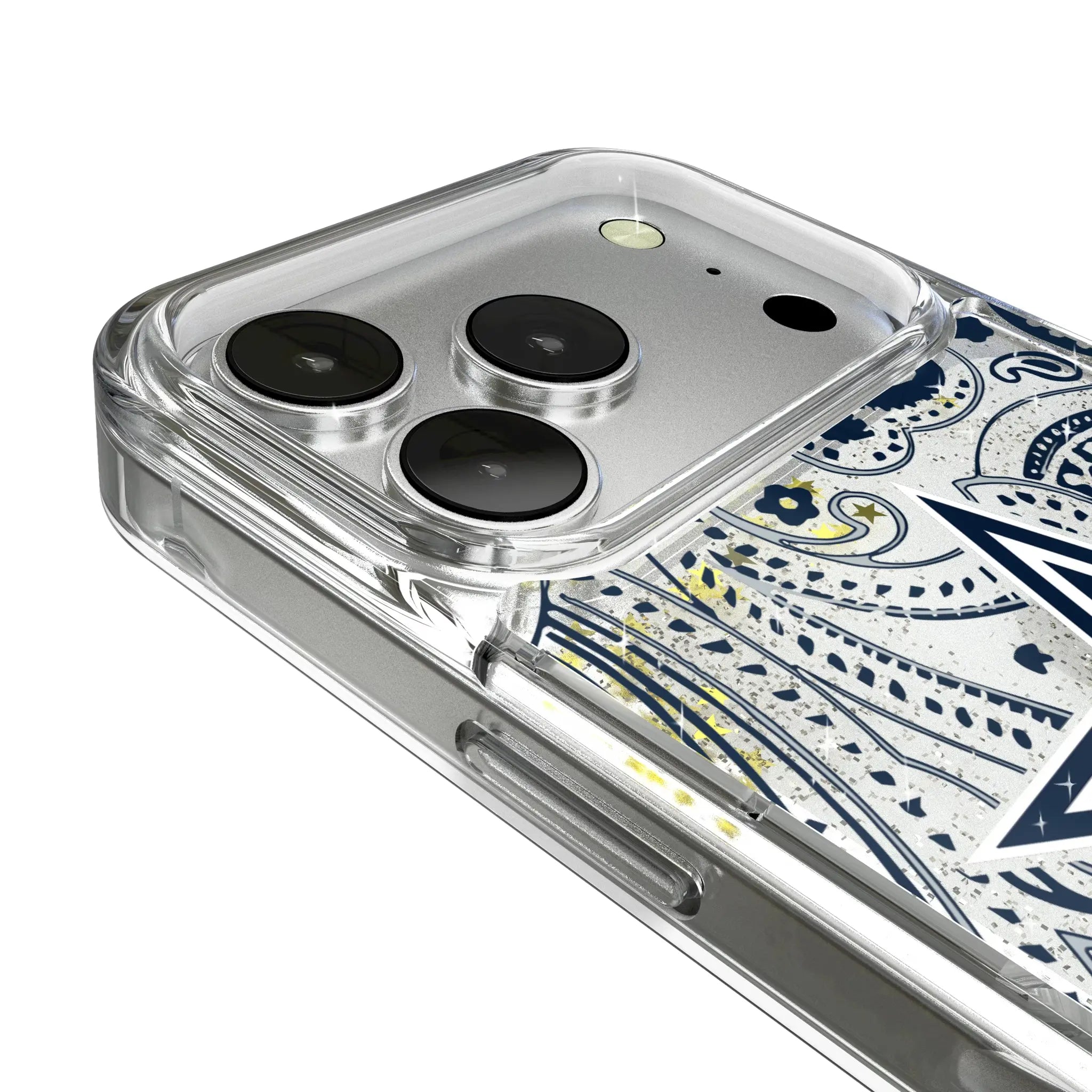 Dallas Cowboys Paisley iPhone Glitter Phone Case for Apple iPhone - Detail