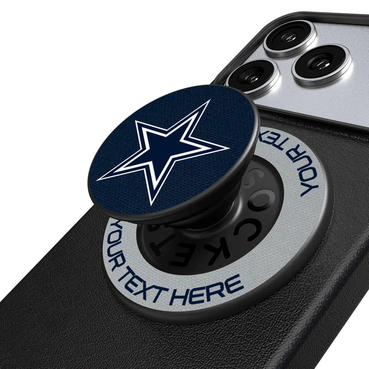 Dallas Cowboys Personalized Endzone Solid Popsockets Round Magnetic