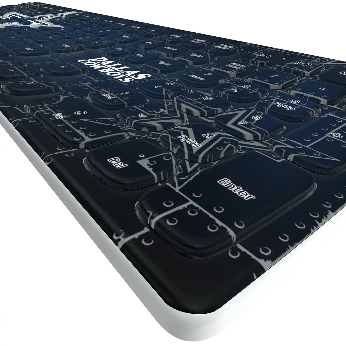 Dallas Cowboys Rivet KKB605 Curved Wireless Keyboard - Detail